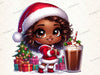Christmas Christmas Black Girl Clipart Bundle