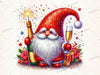 New Year Gnomes Clipart Bundle 2