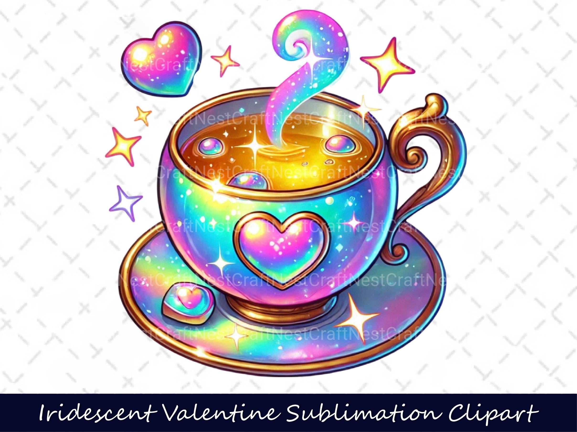 Iridescent Valentine Clipart Bundle 9