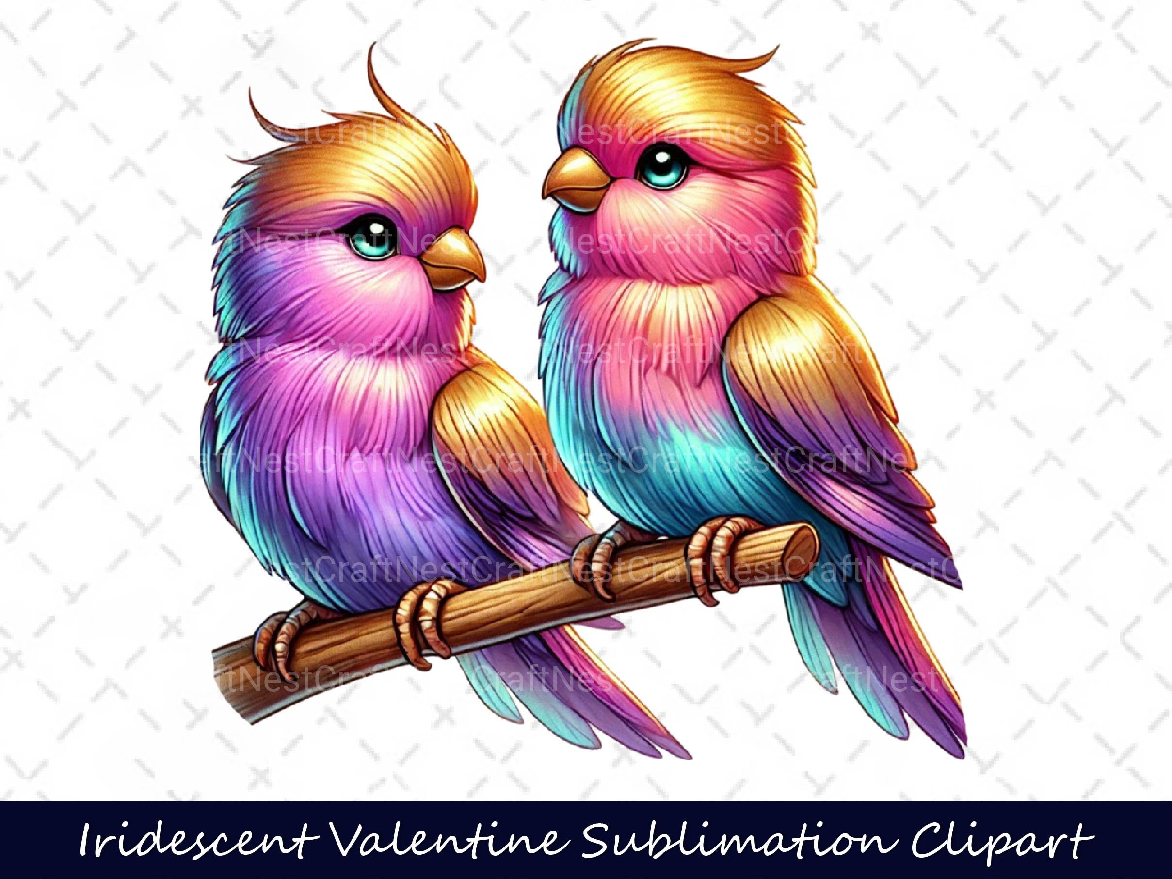 Iridescent Valentine Clipart Bundle 13