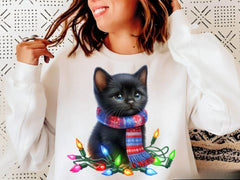 Christmas Black Cat Clipart Bundle - CraftNest - Digital Crafting and Art