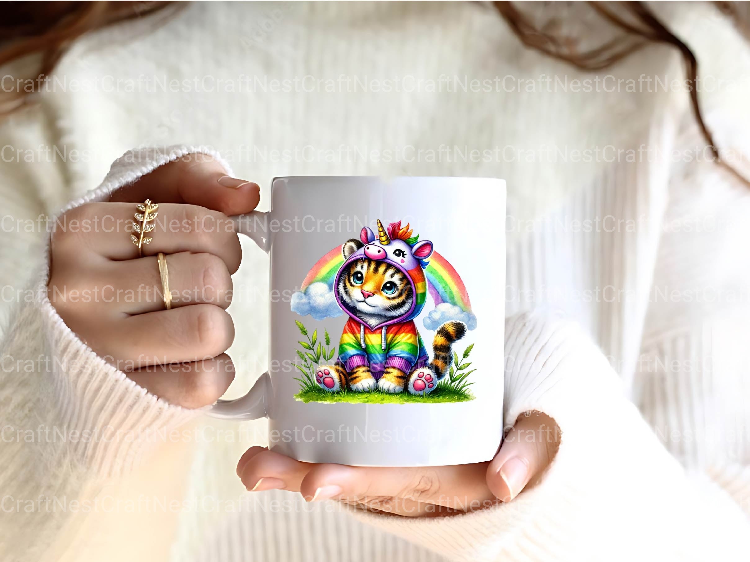 Unicorn Tiger Clipart Bundle