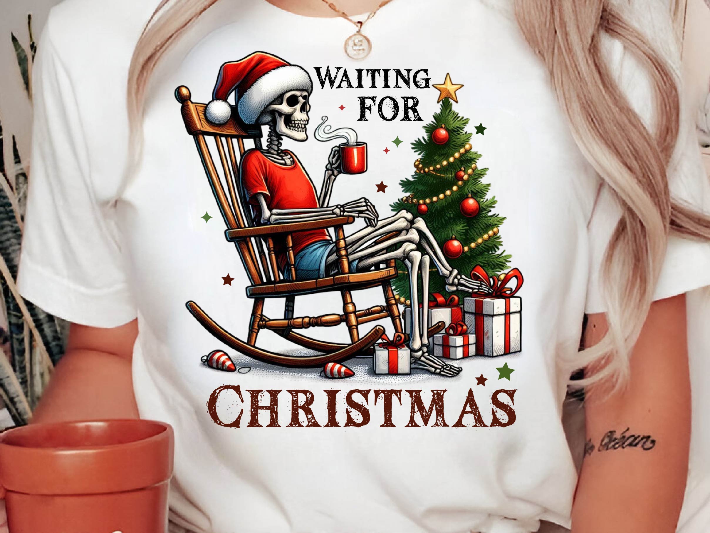 Halloween Skeleton Waiting For Christmas Clipart Bundle 1 - CraftNest - Digital Crafting and Art