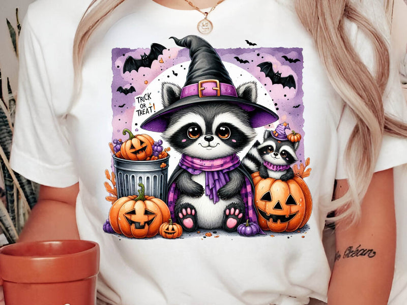 Raccoon Trick Or Trash Funny Clipart Bundle - CraftNest - Digital Crafting and Art