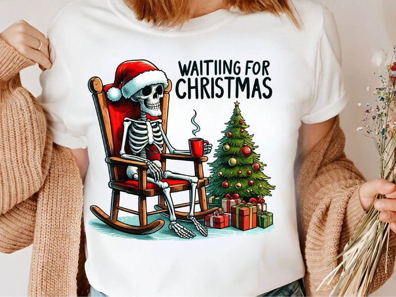 Halloween Skeleton Waiting For Christmas Clipart Bundle - CraftNest - Digital Crafting and Art