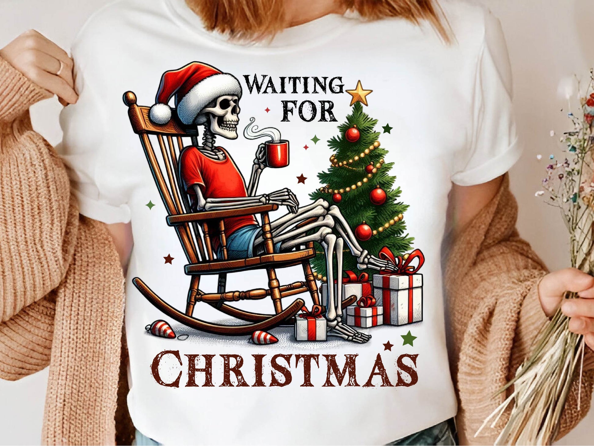 Halloween Skeleton Waiting For Christmas Clipart Bundle 1 - CraftNest - Digital Crafting and Art