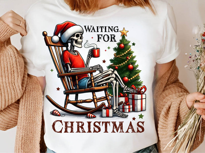Halloween Skeleton Waiting For Christmas Clipart Bundle 1 - CraftNest - Digital Crafting and Art