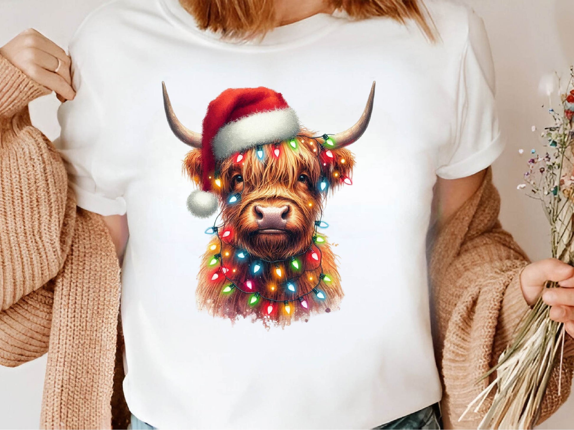 Christmas Highland Cow Clipart Bundle 1 - CraftNest - Digital Crafting and Art