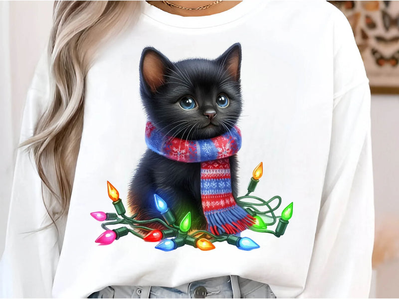 Christmas Black Cat Clipart Bundle - CraftNest - Digital Crafting and Art