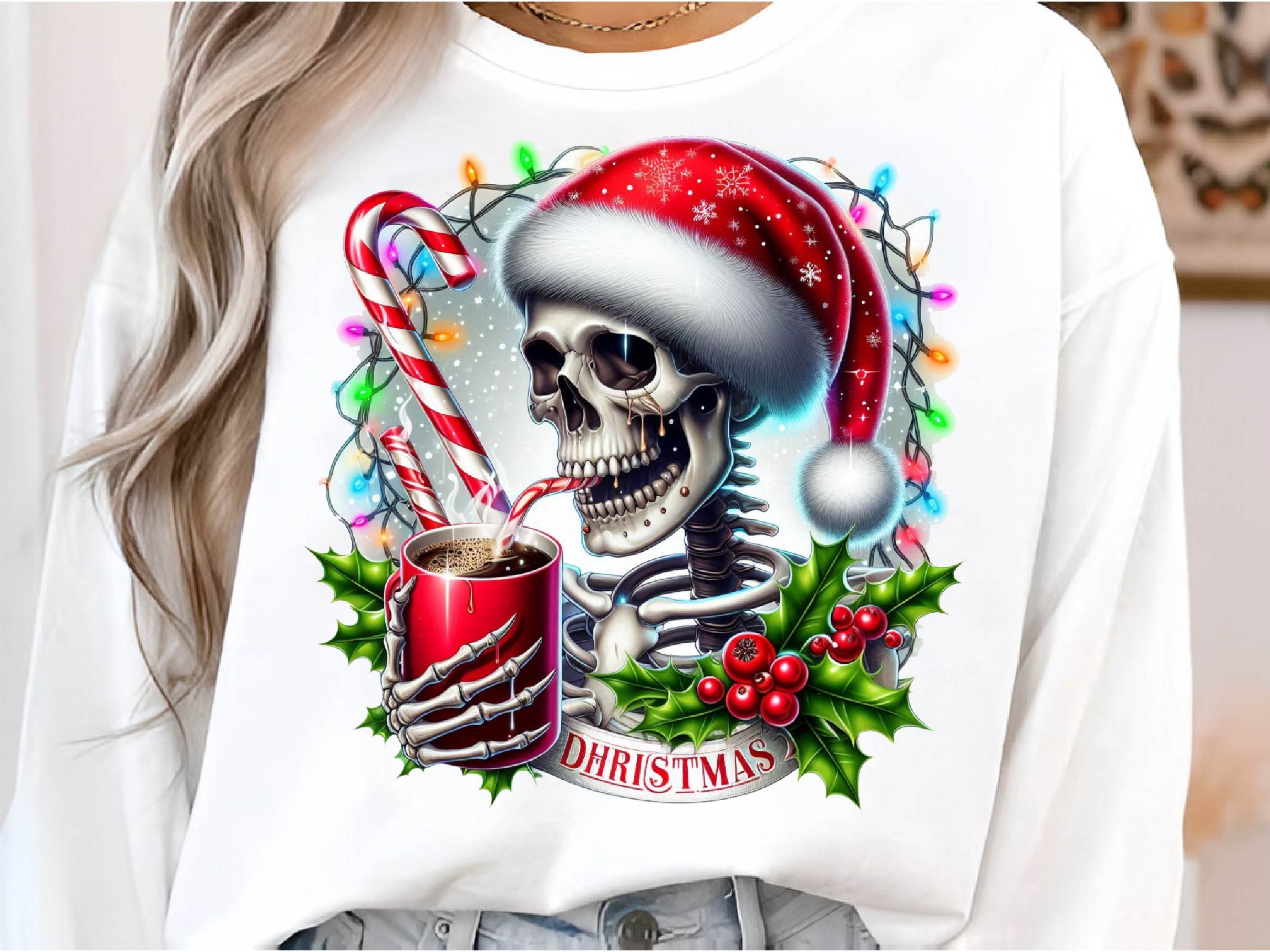 Halloween Christmas Skeleton Shirt Clipart Bundle - CraftNest - Digital Crafting and Art