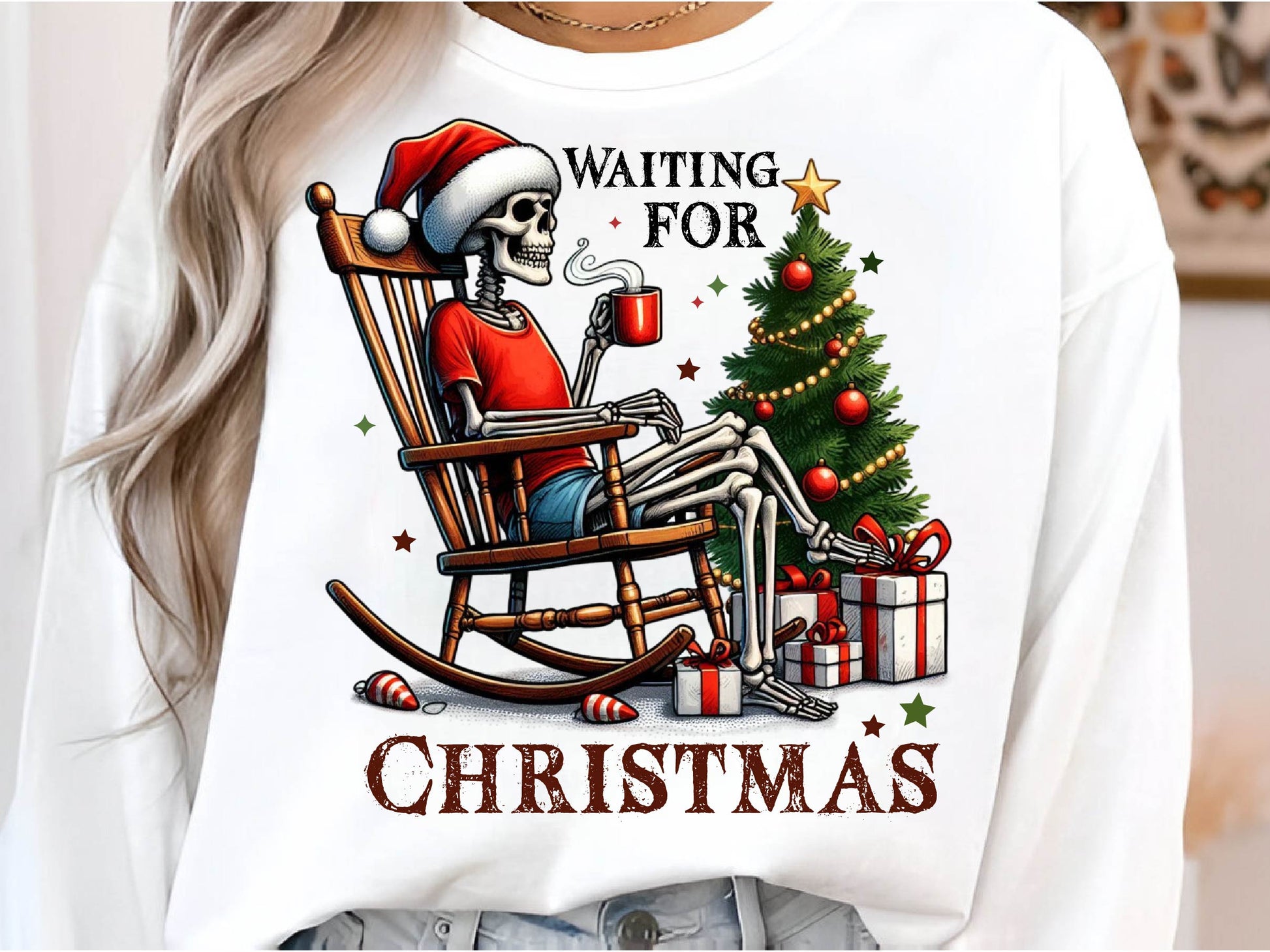 Halloween Skeleton Waiting For Christmas Clipart Bundle 1 - CraftNest - Digital Crafting and Art