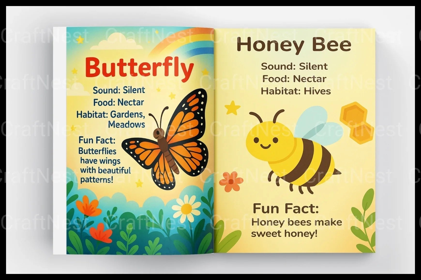 My First Insect Learning Book for Kids - CraftNest - Digital Crafting and Art
