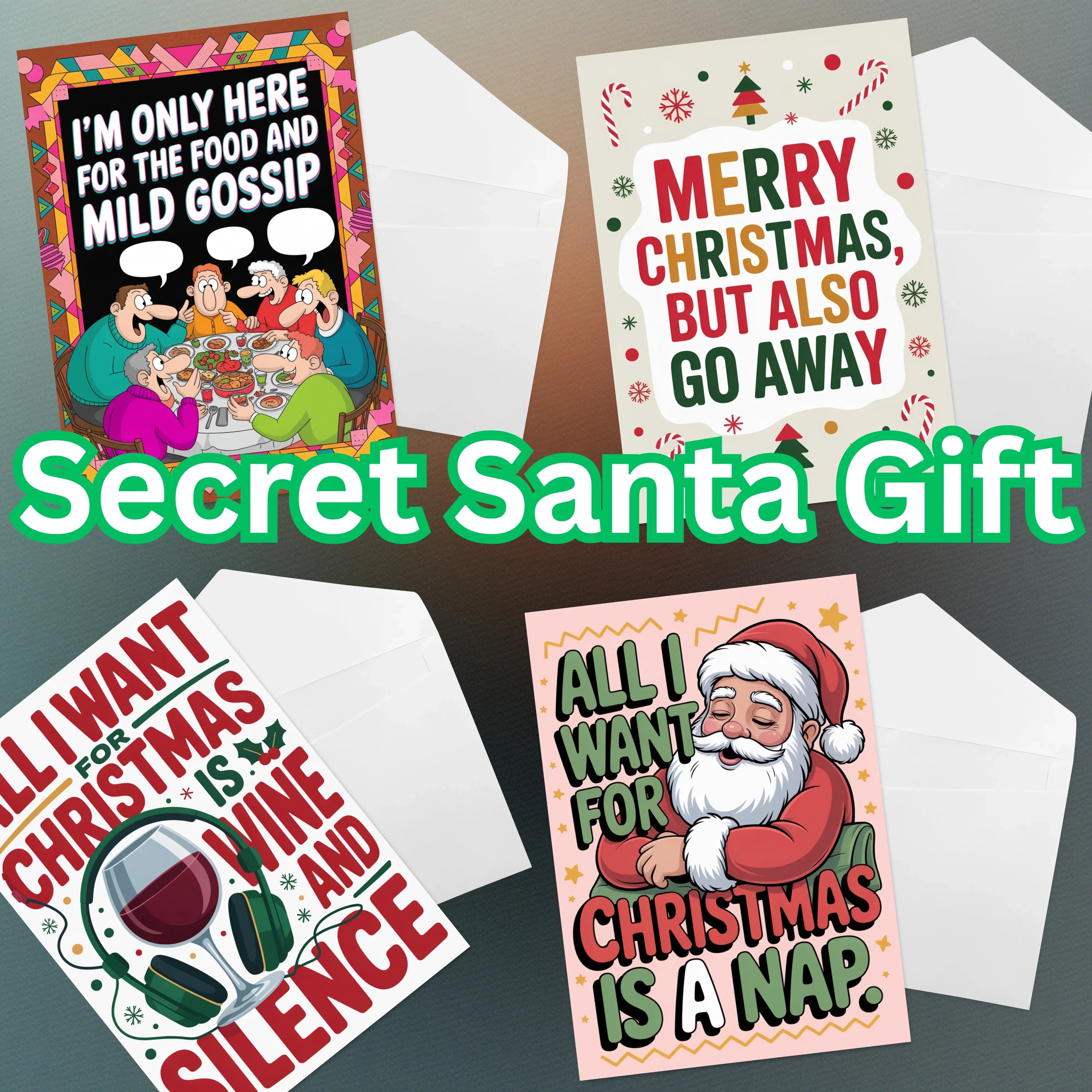 Rude Christmas Cards Clipart Bundle - CraftNest - Digital Crafting and Art