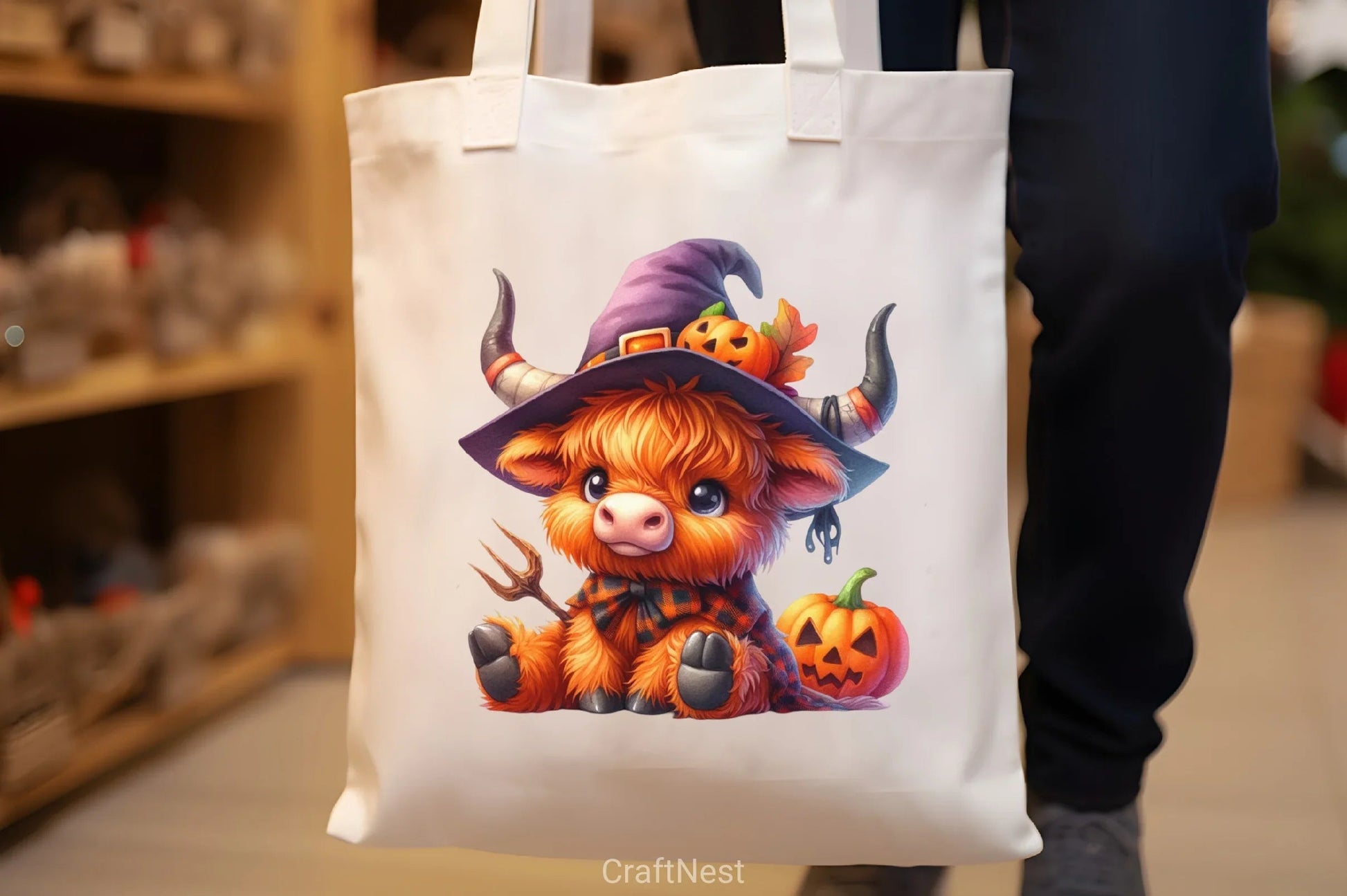 Cute Halloween Highland Cow Clipart Bundle 4 - CraftNest - Digital Crafting and Art