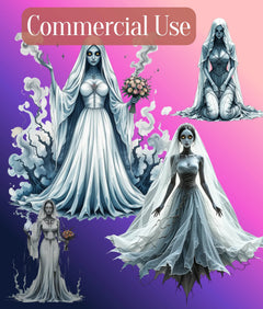 Ghost Bride Clipart Bundle - CraftNest - Digital Crafting and Art