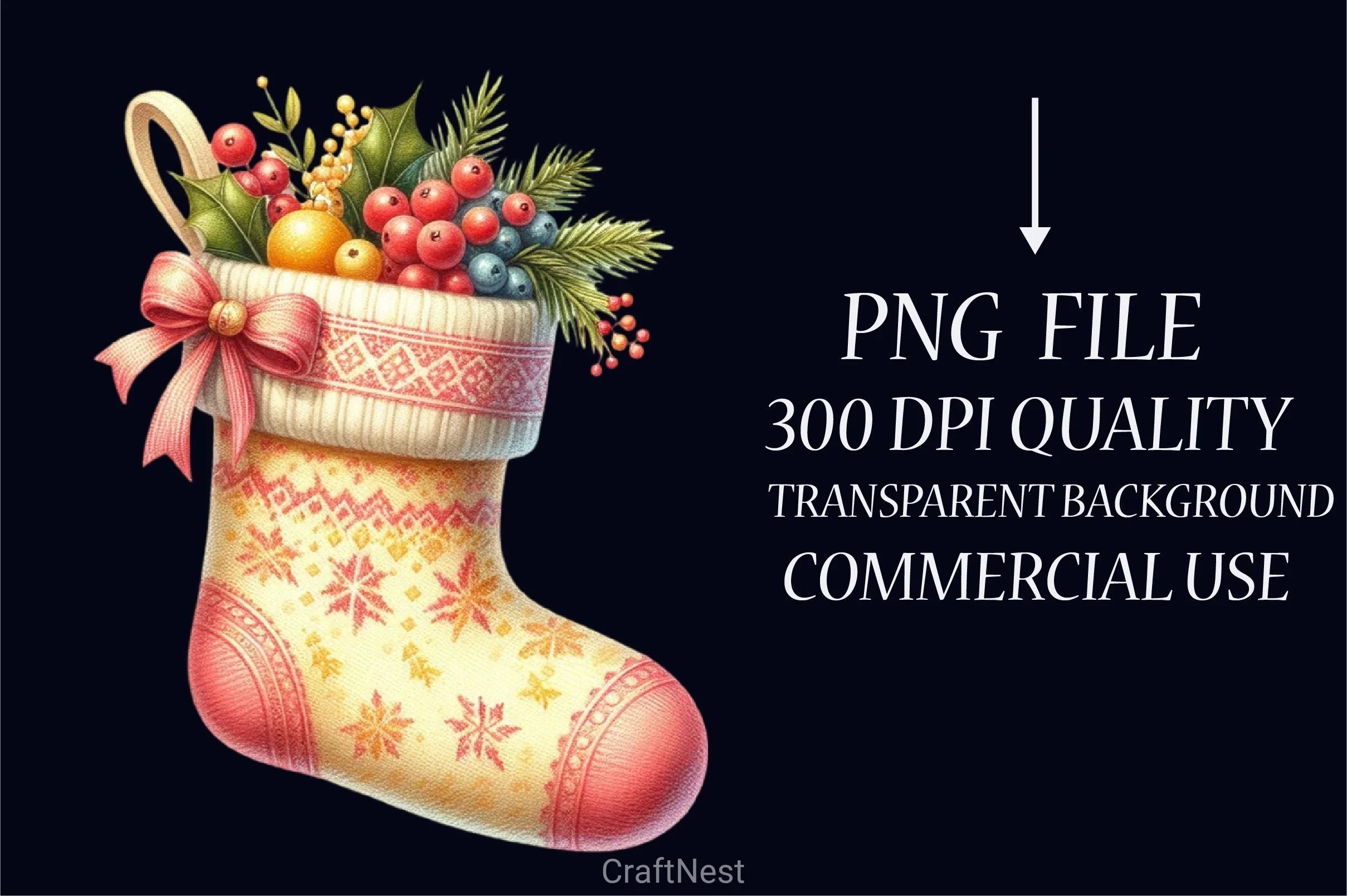 Watercolour Pastel Yellow Christmas Clipart Bundle - CraftNest - Digital Crafting and Art