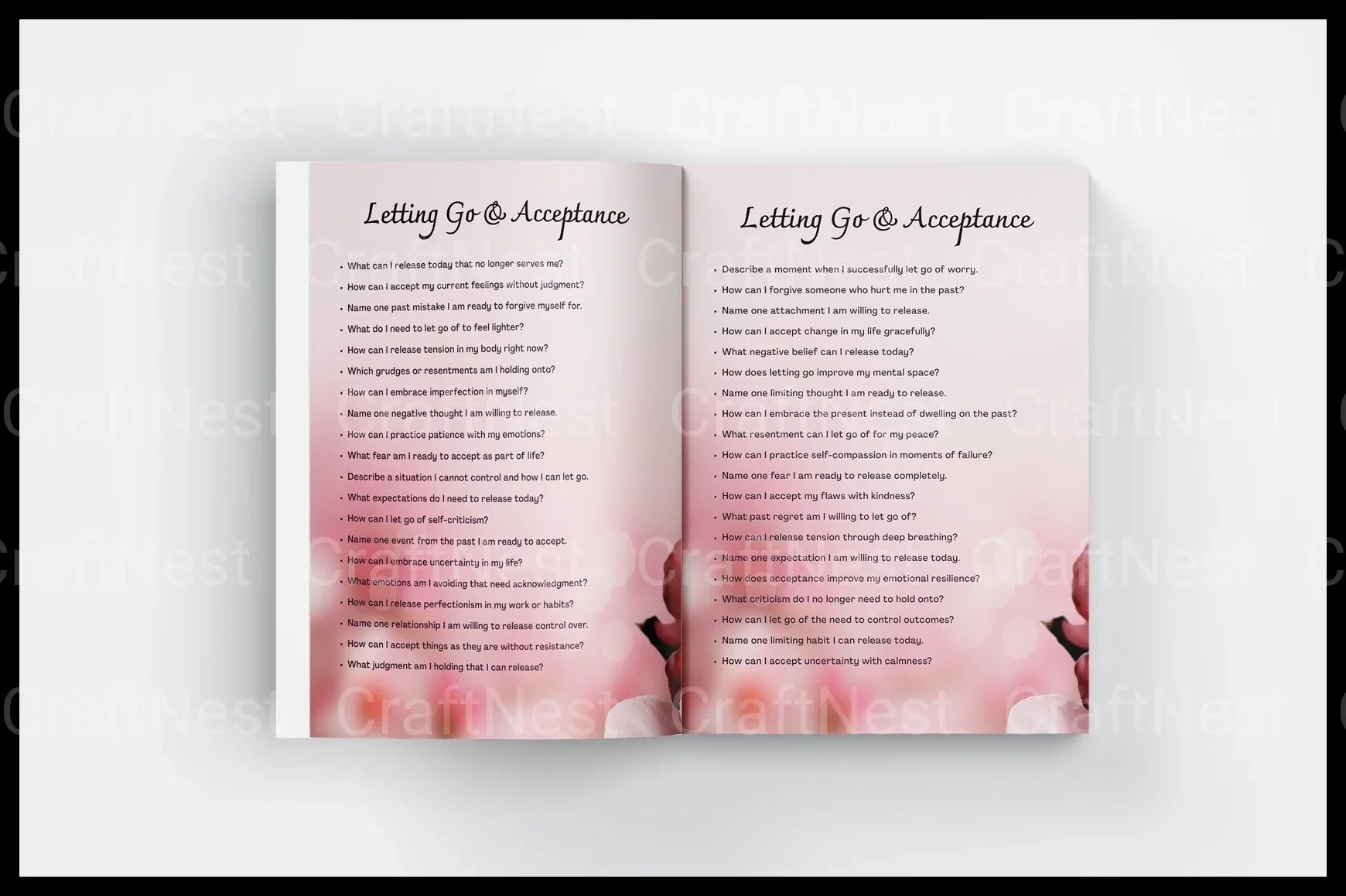 Anxiety Relief Prompts Book for Stress Reduction - CraftNest - Digital Crafting and Art