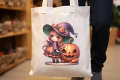 Cute Witch Pumpkin Clipart Bundle - CraftNest - Digital Crafting and Art