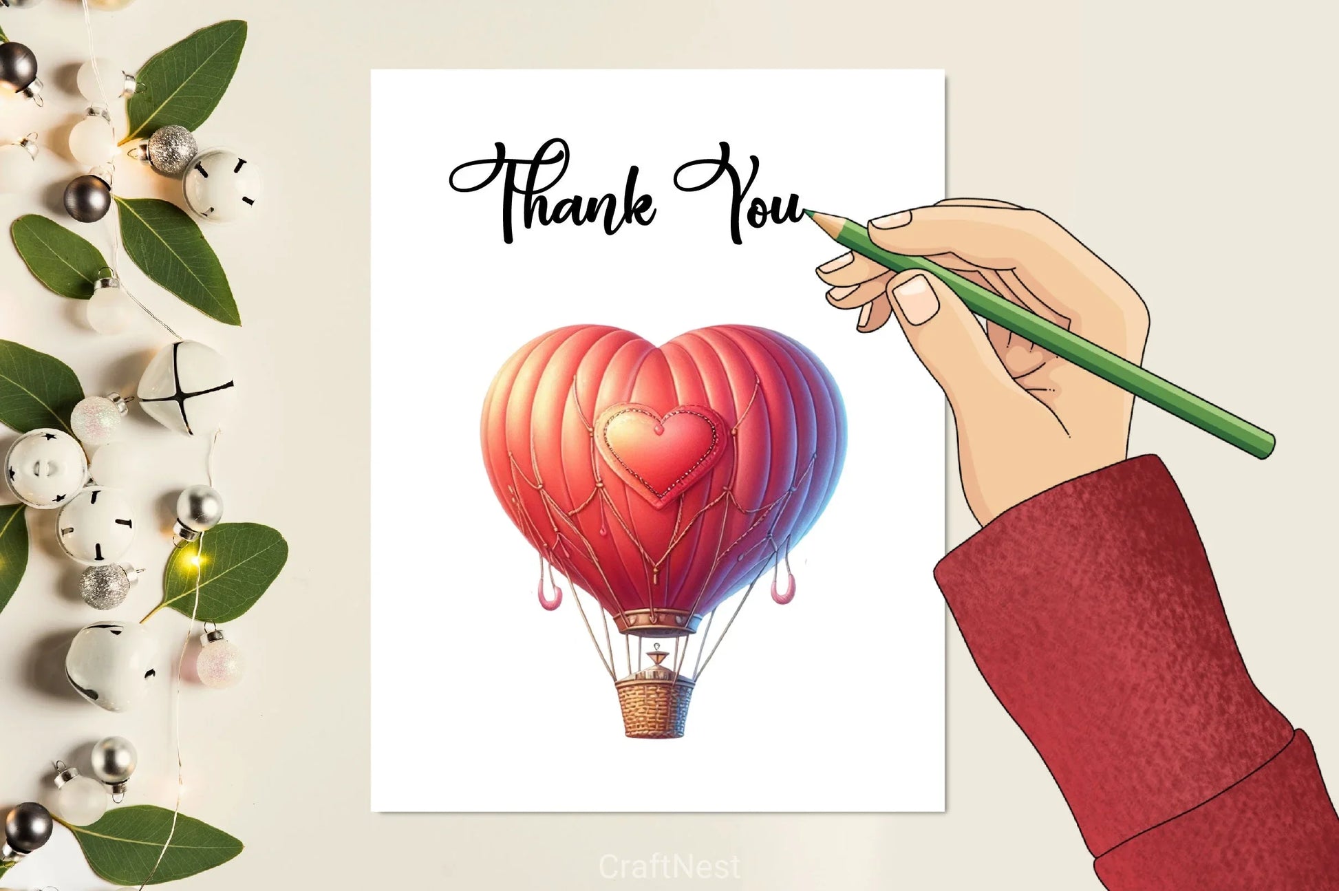 Valentine's Hot Air Balloon Animals Clipart Bundle - CraftNest - Digital Crafting and Art