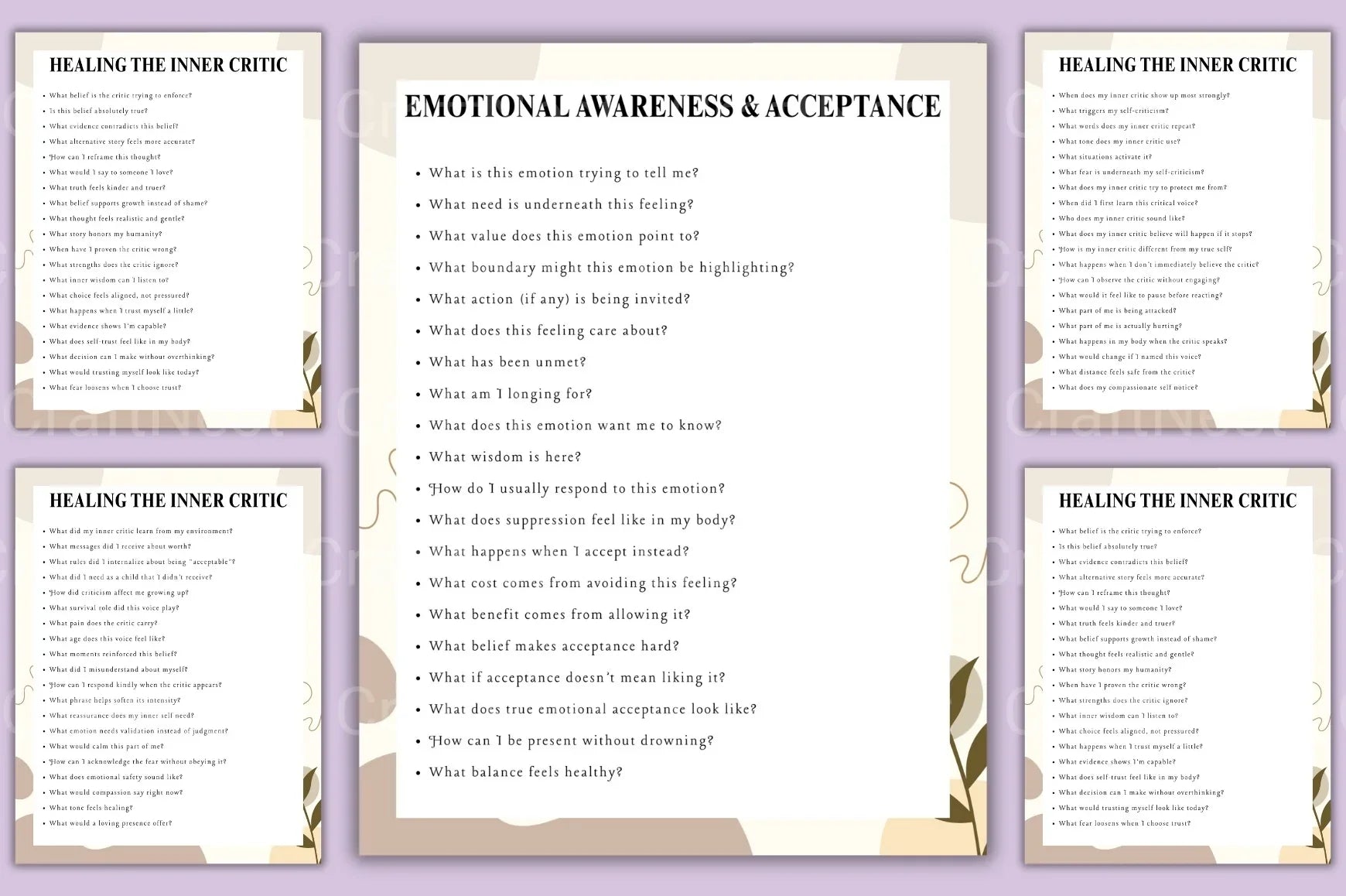 Self-Compassion Prompt Book for Personal Growth - CraftNest - Digital Crafting and Art
