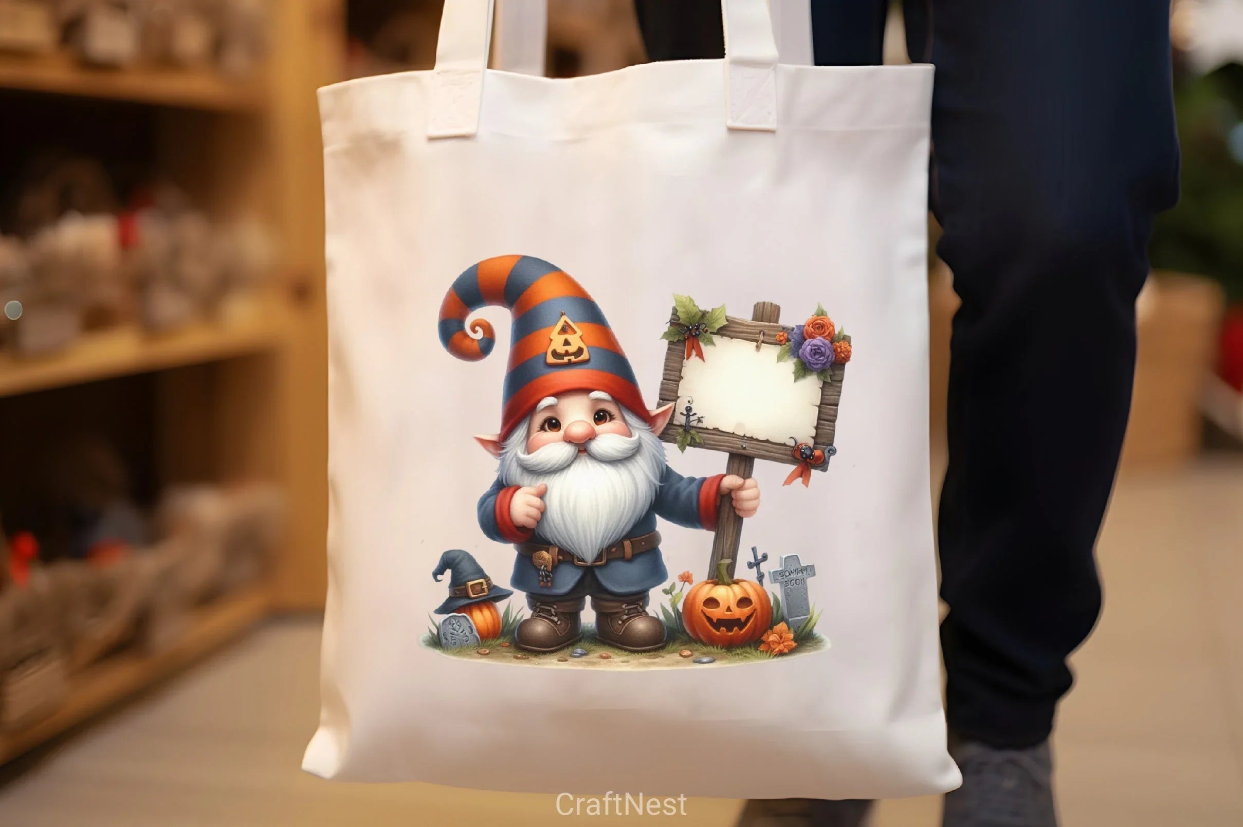 Halloween Gnome Sign Clipart Bundle - CraftNest - Digital Crafting and Art