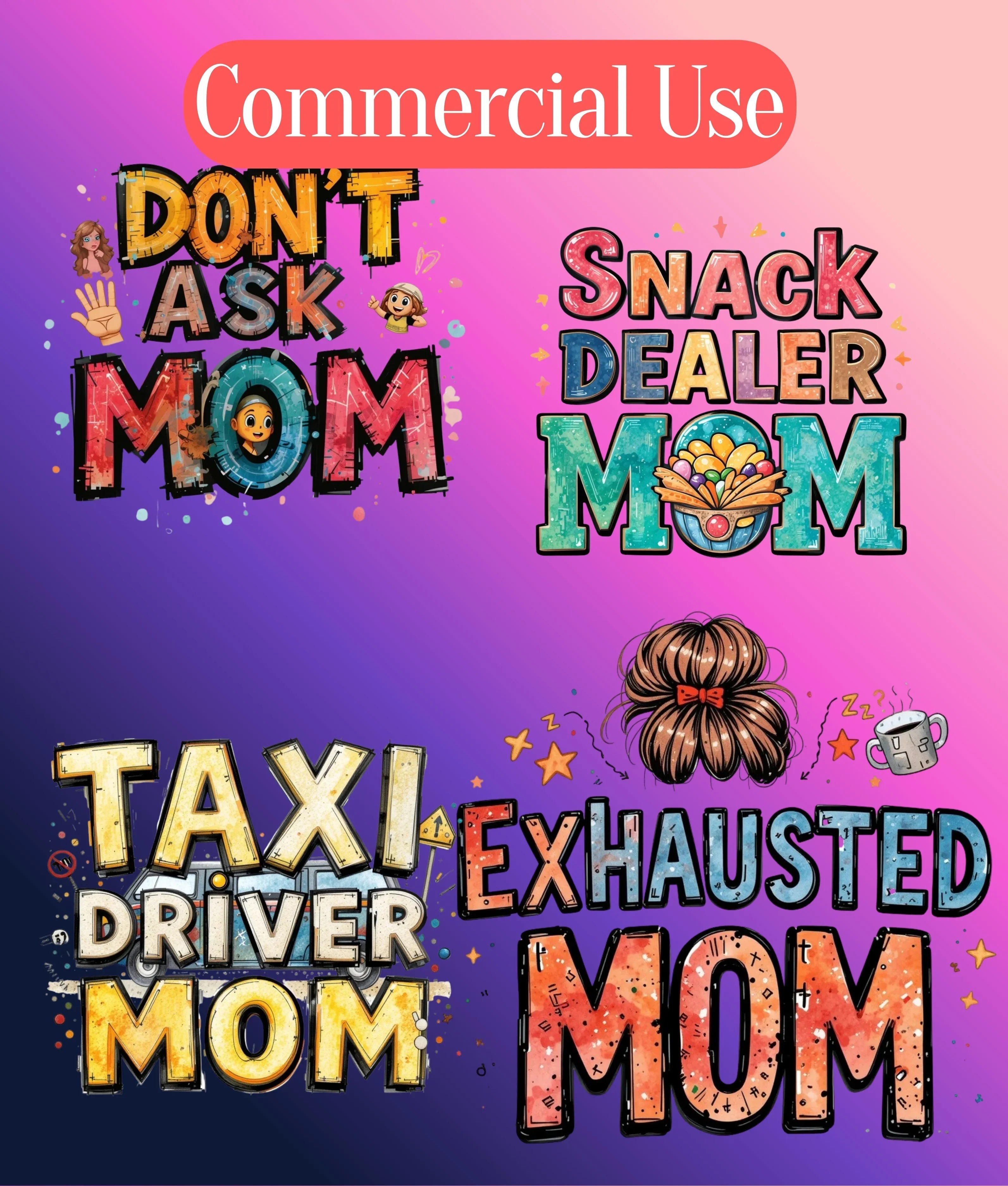 Sassy Mom Clipart Bundle - CraftNest - Digital Crafting and Art