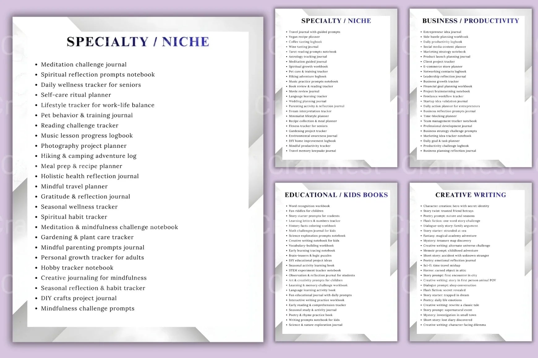 Creative KDP Book Idea Prompt Guide - CraftNest - Digital Crafting and Art