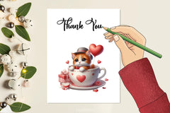 Valentine Cat Cup Clipart Bundle - CraftNest - Digital Crafting and Art