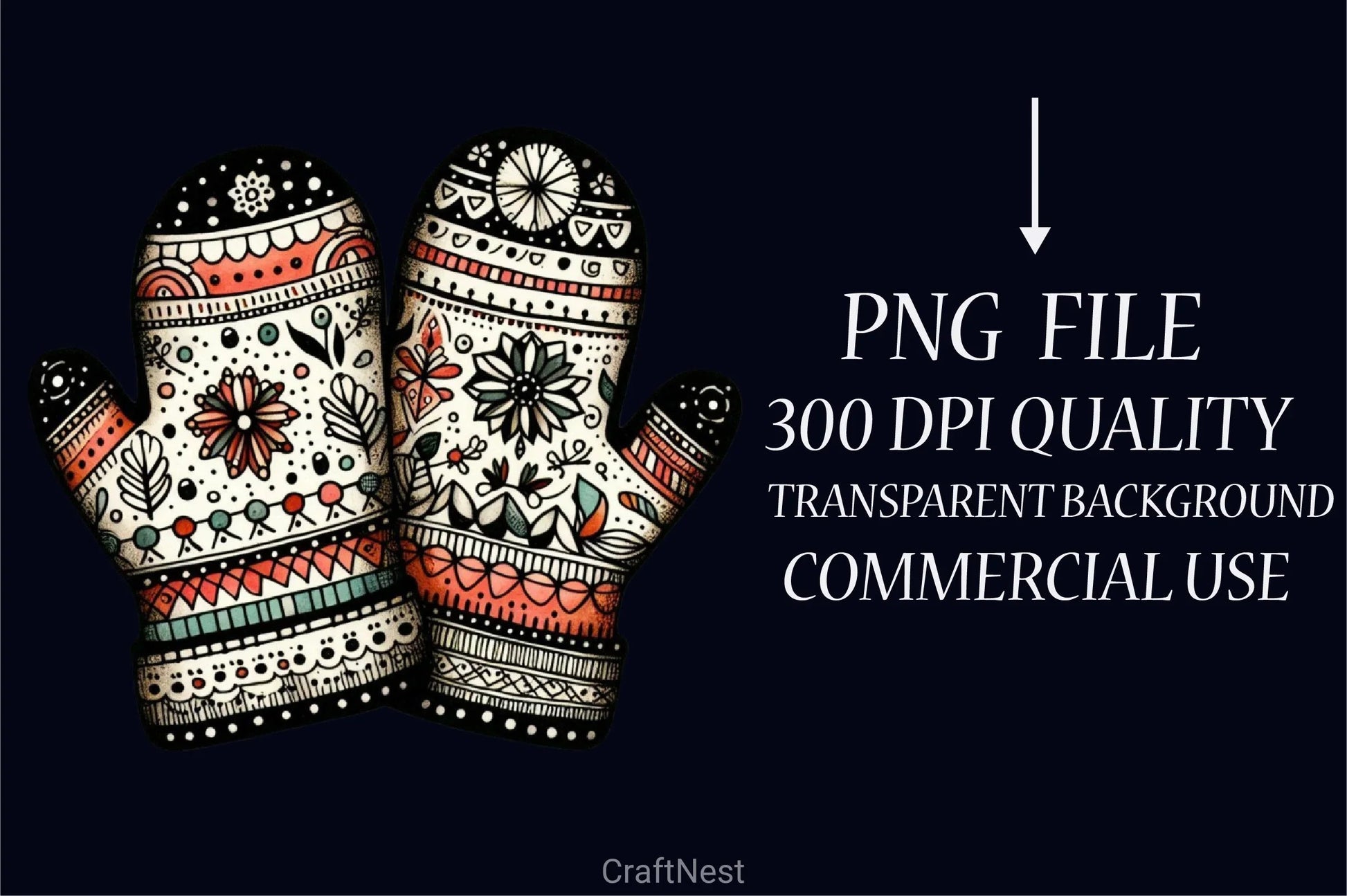Folk Art Christmas Clipart Bundle - CraftNest - Digital Crafting and Art