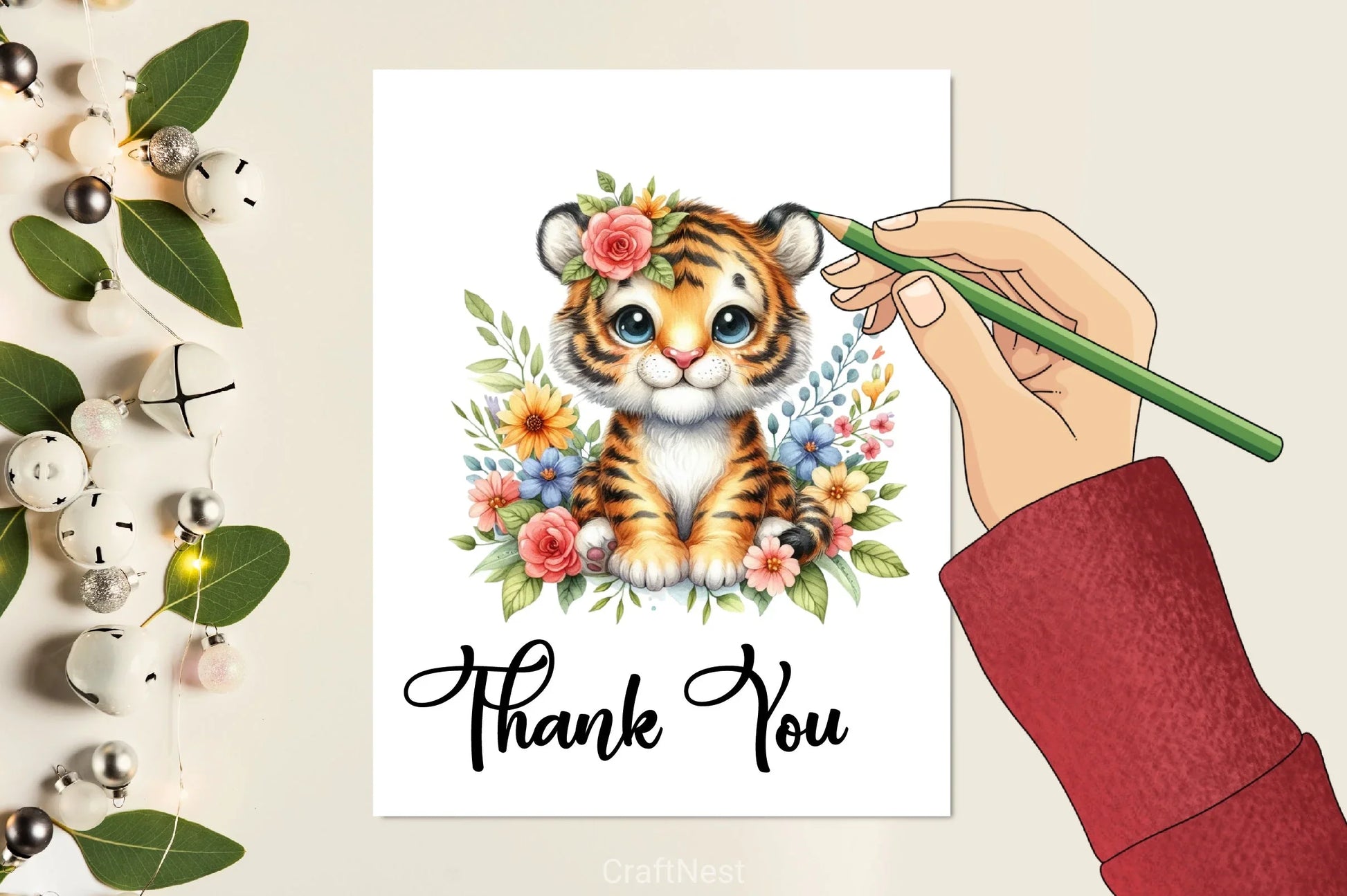 Tiger Flowers Clipart Bundle - CraftNest - Digital Crafting and Art