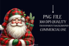 Red & Green Plaid Christmas Clipart Bundle - CraftNest - Digital Crafting and Art