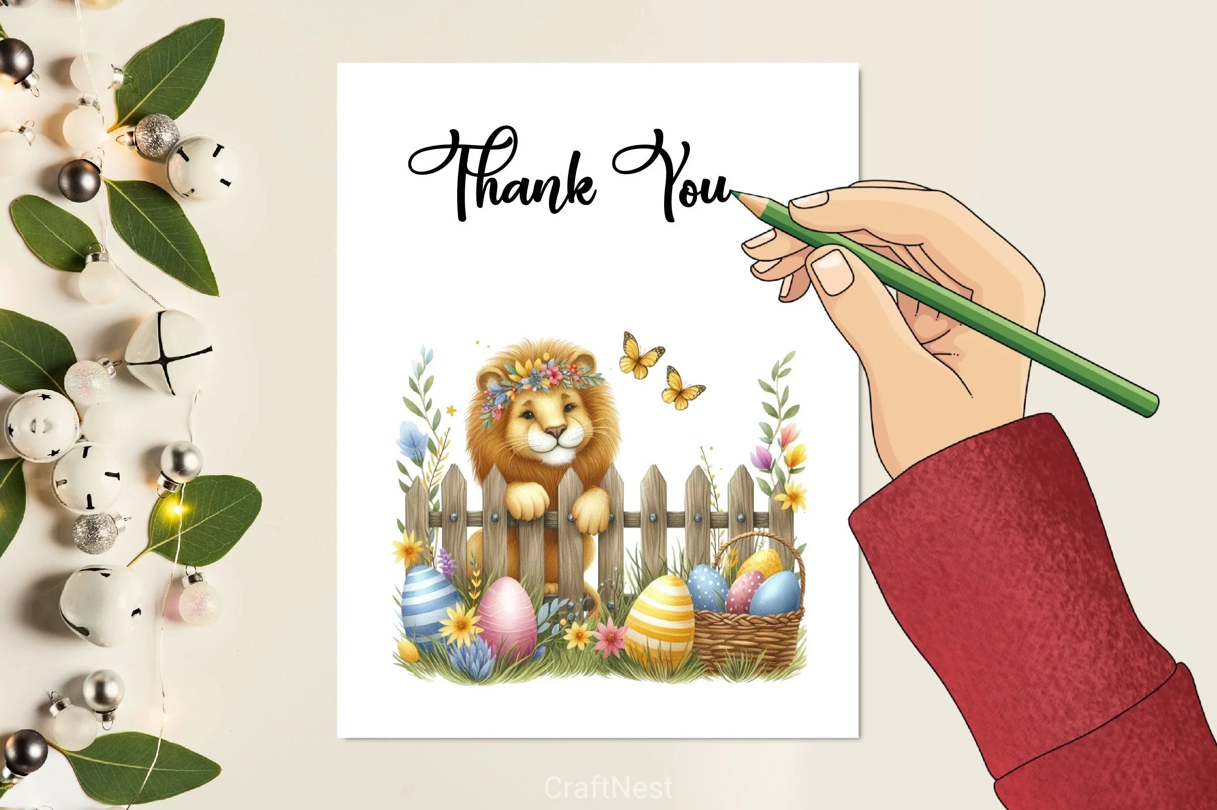 Easter Animals with Fence Clipart Bundle - CraftNest - Digital Crafting and Art