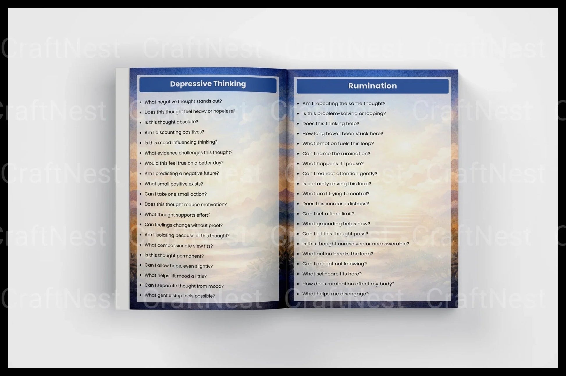Cognitive Processing Prompts for CBT - CraftNest - Digital Crafting and Art