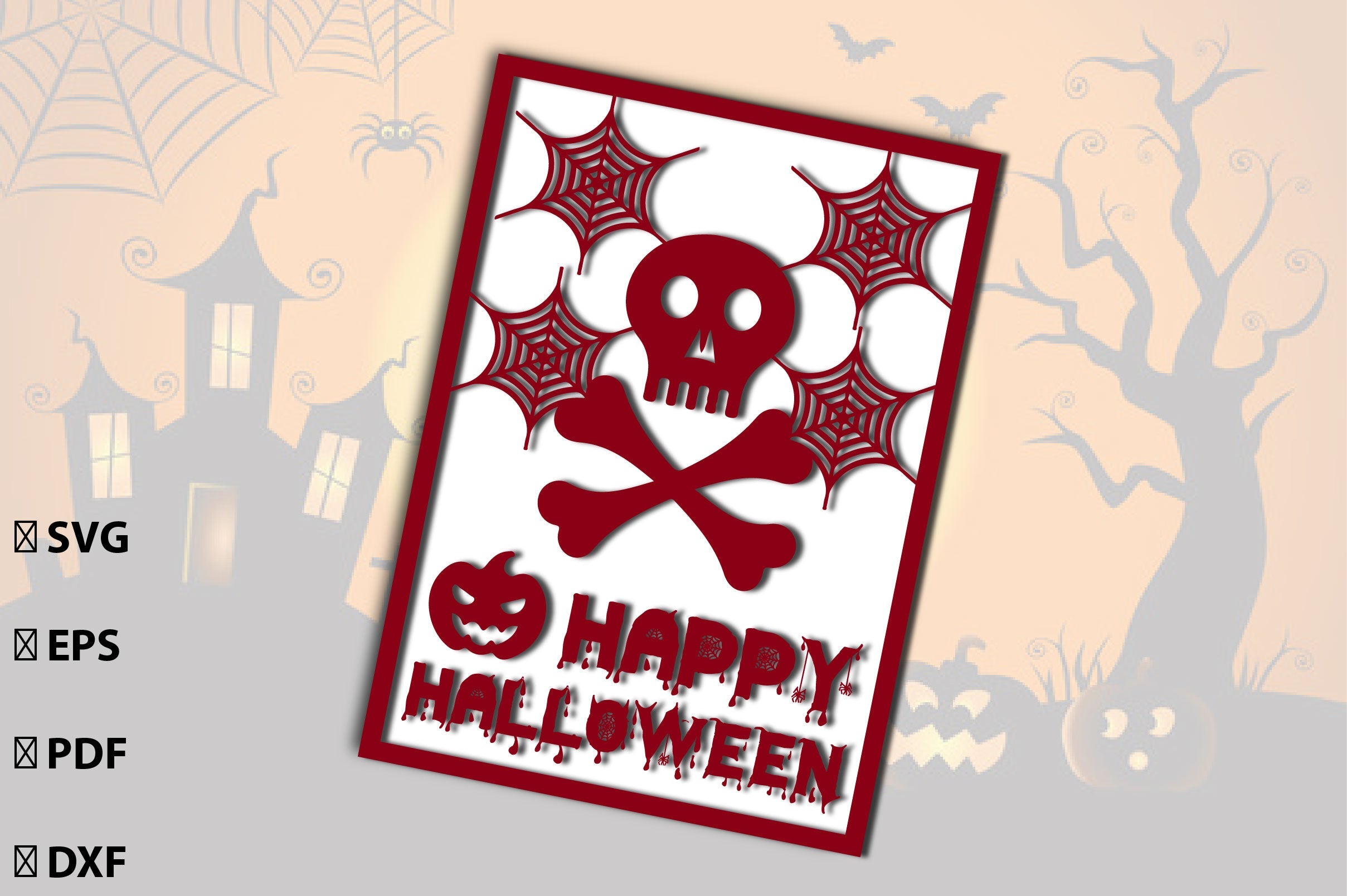 Happy Halloween Card SVG Bundle