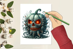 Scary Halloween Pumpkin Clipart Bundle - CraftNest - Digital Crafting and Art