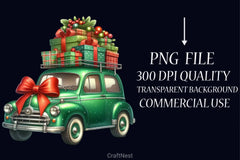 Christmas Car Gifts Clipart Bundle - CraftNest - Digital Crafting and Art