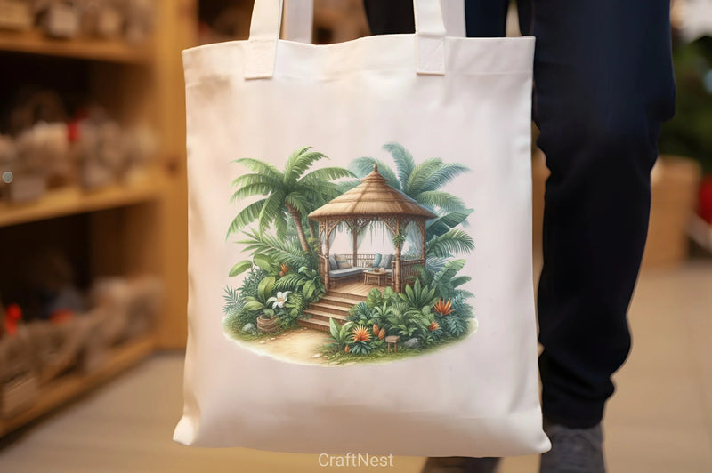 Pavilion Garden Flowers Clipart Bundle - CraftNest - Digital Crafting and Art