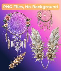 Premium Boho Lace Floral Clipart Bundle - CraftNest - Digital Crafting and Art