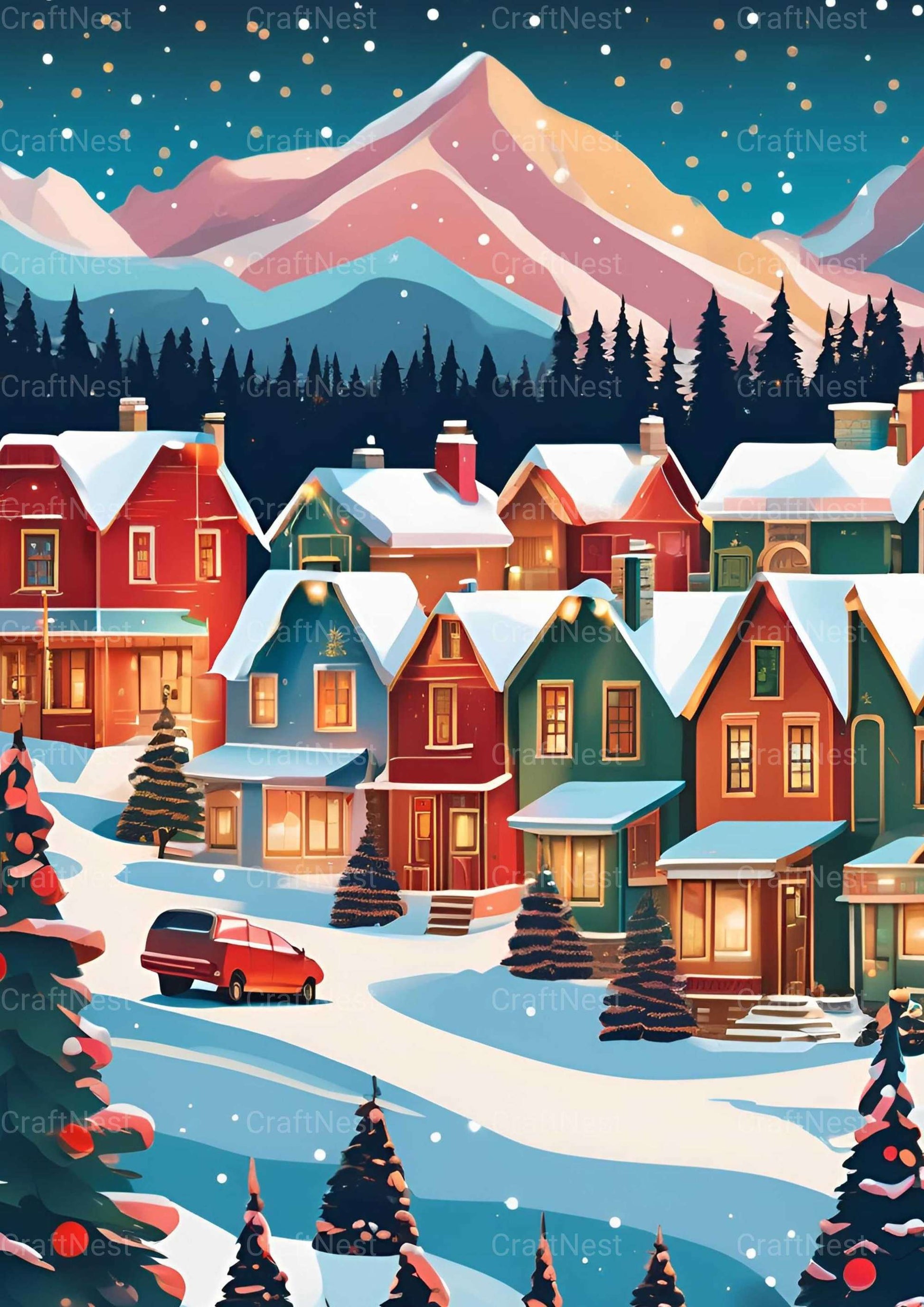 Christmas Homes Textures - CraftNest - Digital Crafting and Art