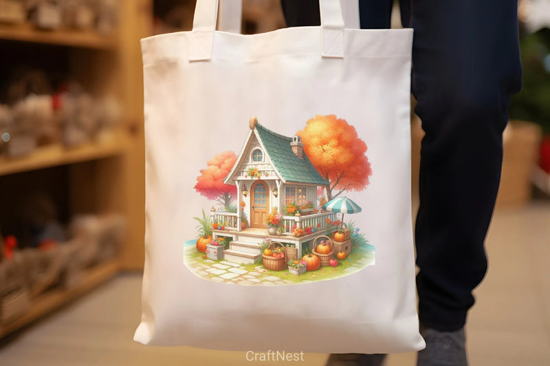 Autumn House Clipart Bundle 2 - CraftNest - Digital Crafting and Art