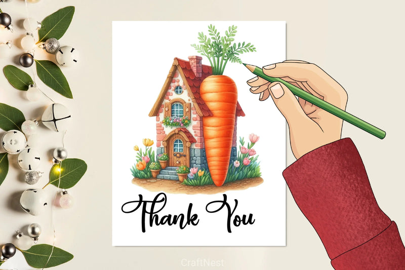 Carrot House Clipart Bundle 1 - CraftNest - Digital Crafting and Art