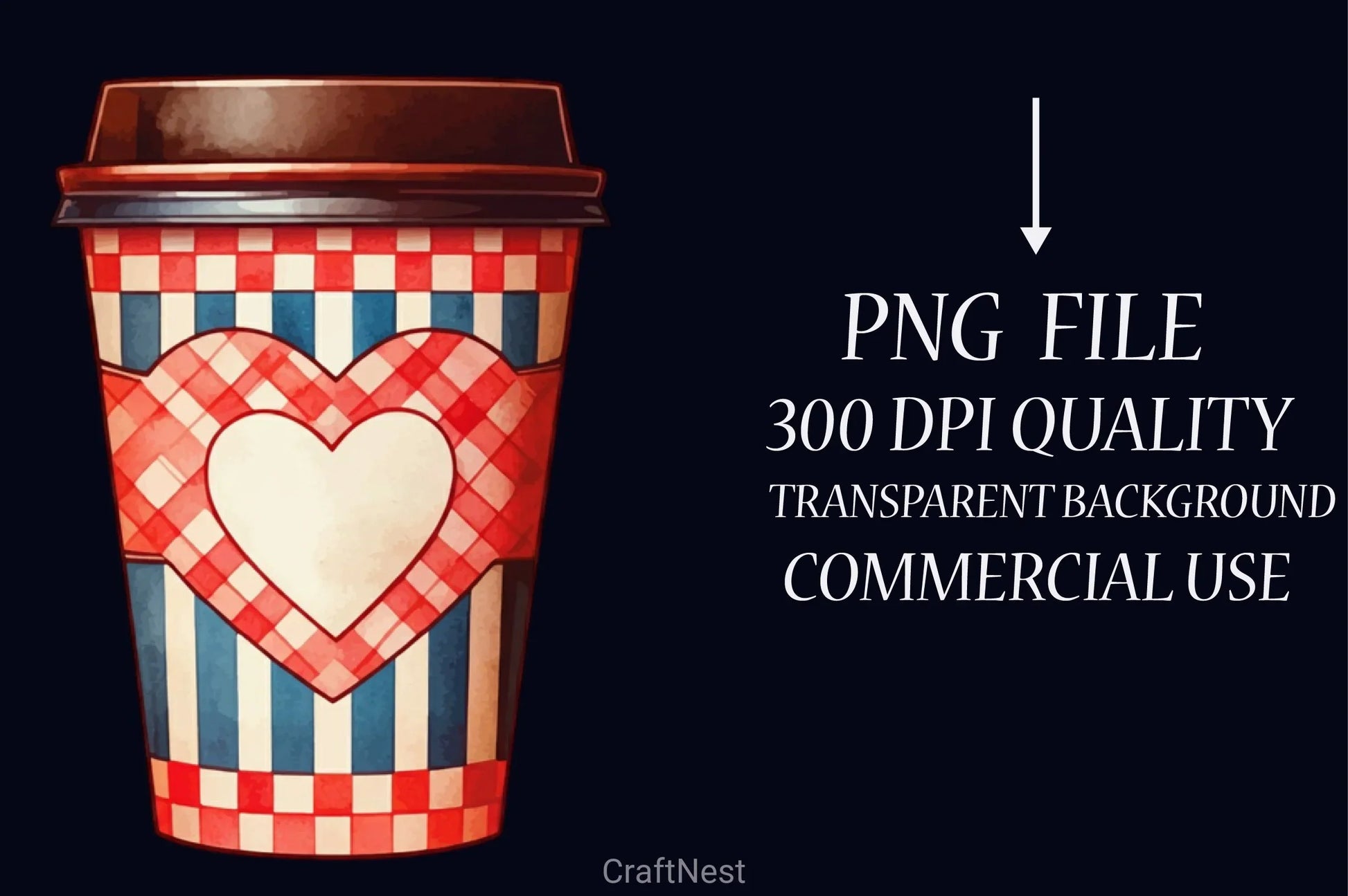 Christmas Plaid Coffee Cup Clipart Bundle - CraftNest - Digital Crafting and Art