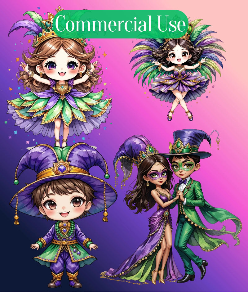 Mardi Gras Clipart Bundle - CraftNest - Digital Crafting and Art