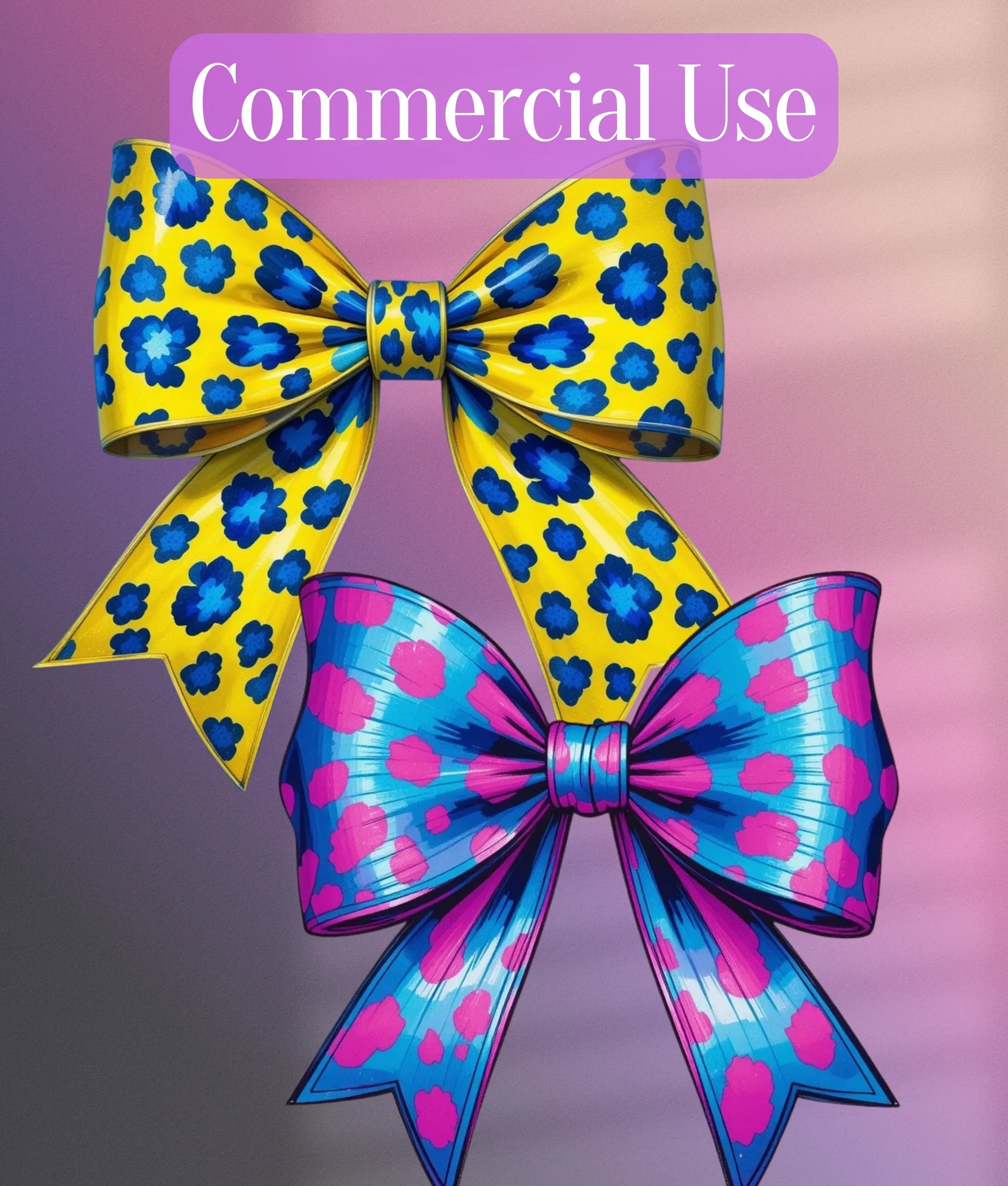 Neon Leopard Print Bow Clipart Bundle - CraftNest - Digital Crafting and Art