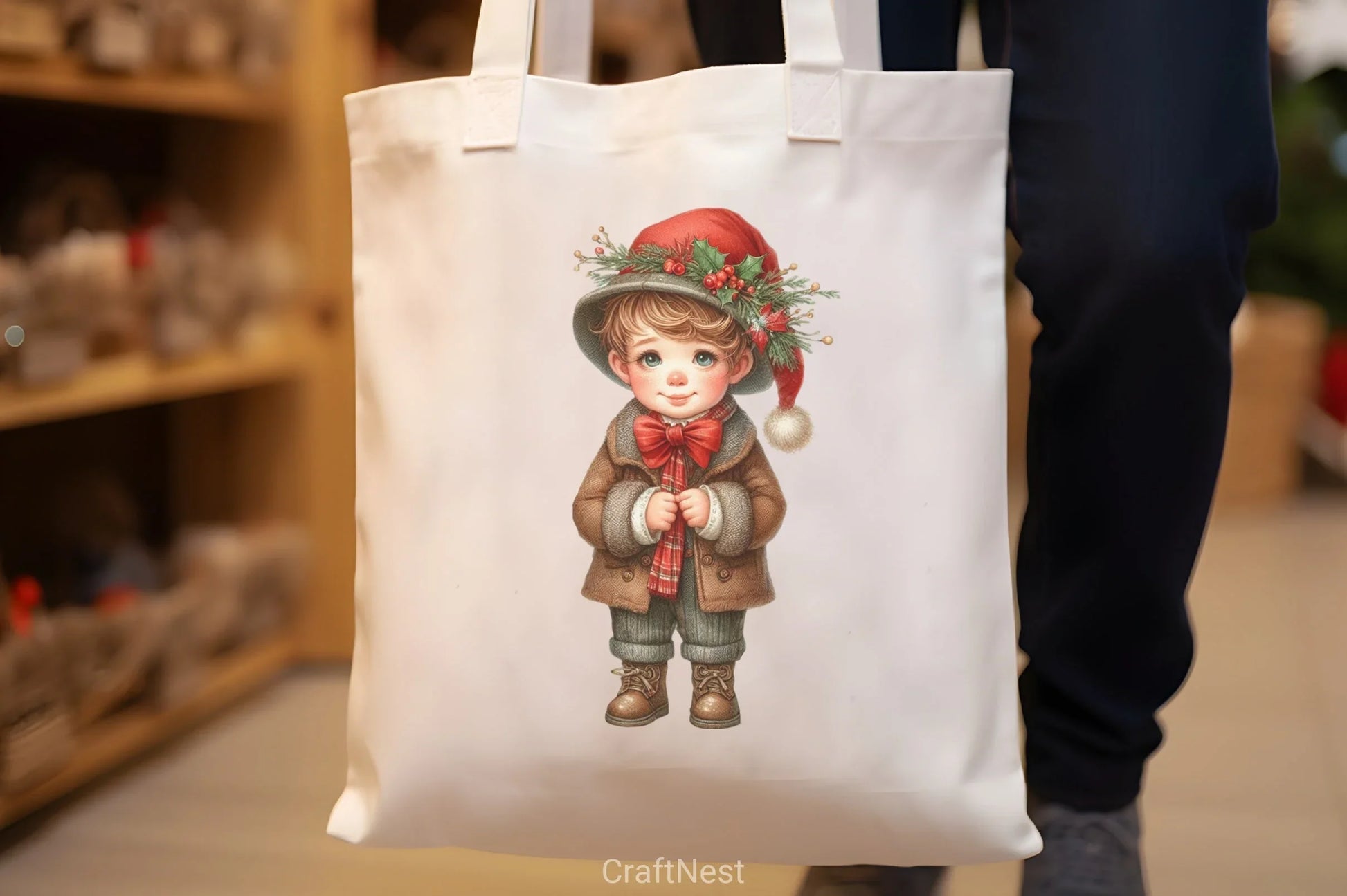 Retro Christmas Boy Clipart Bundle - CraftNest - Digital Crafting and Art