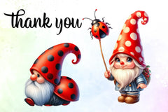 Ladybug Gnome Clipart Bundle - CraftNest - Digital Crafting and Art