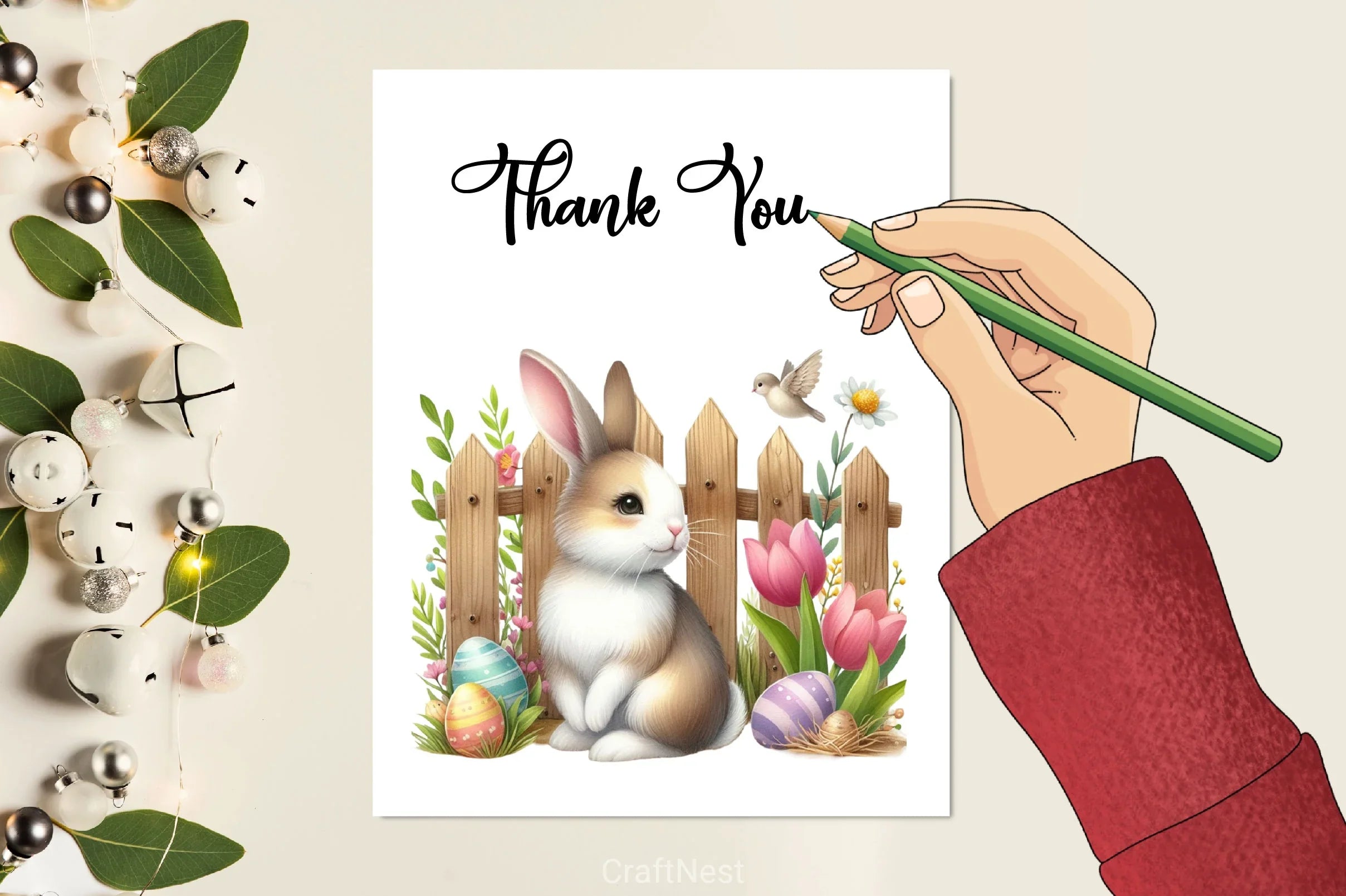 Easter Bunny Fence Clipart Bundle - CraftNest - Digital Crafting and Art