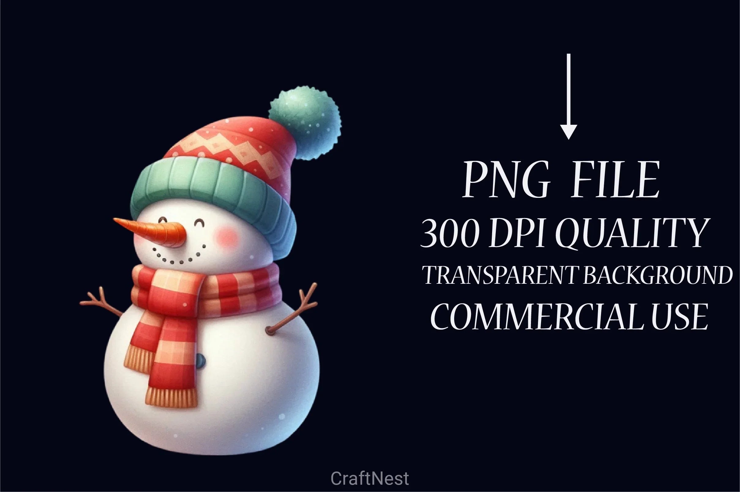 Cute Snowman Clipart Bundle - CraftNest - Digital Crafting and Art