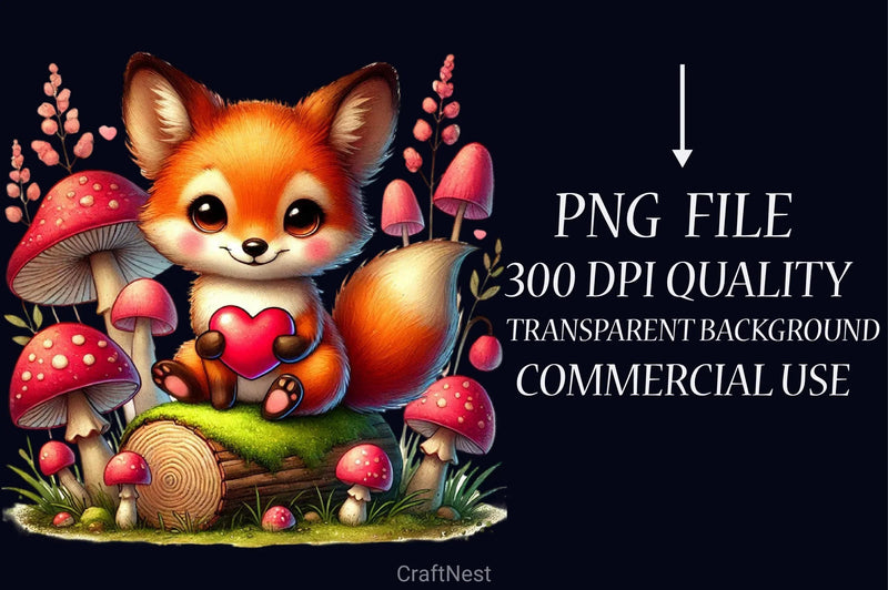Valentine Foxes Clipart Bundle - CraftNest - Digital Crafting and Art