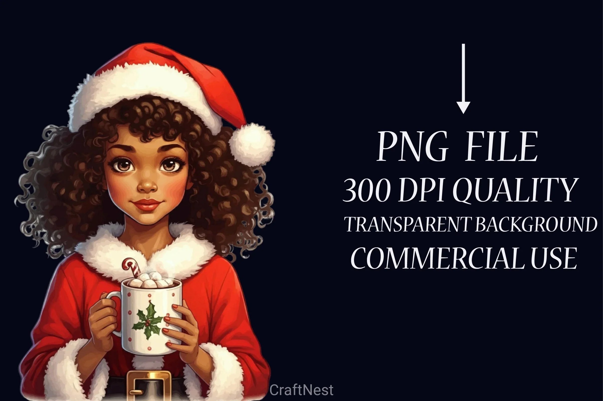 Christmas Black Girl Clipart Bundle 2 - CraftNest - Digital Crafting and Art